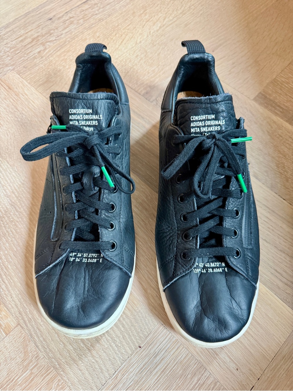 adidas Mita Consortium Project Black Leather Sneakers